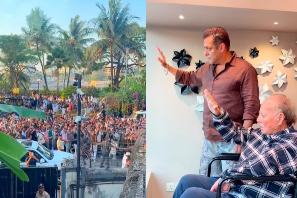 व्हीलचेयर पर ईद के मौके पर फैंस से मिले सलीम खान, सलमान के साथ कौन-कौन रहा मौजूद?
