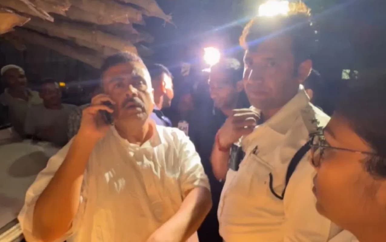 बंगाल चुनाव: आधी रात अलीपुर में हंगामा, शुभेंदु अधिकारी और पुलिस आमने-सामने