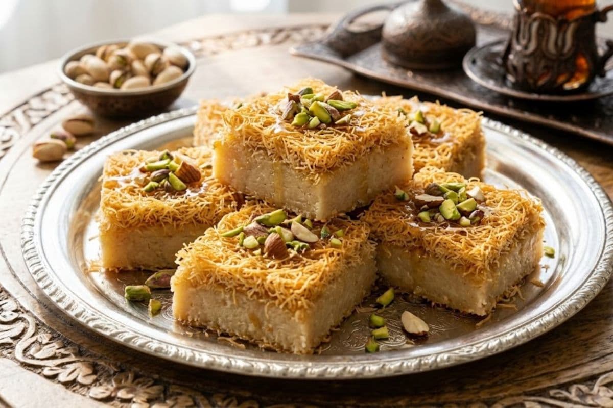 कुनाफा और बर्फी का शानदार फ्यूजन, ऐसे बनाएं स्वादिष्ट मिठाई