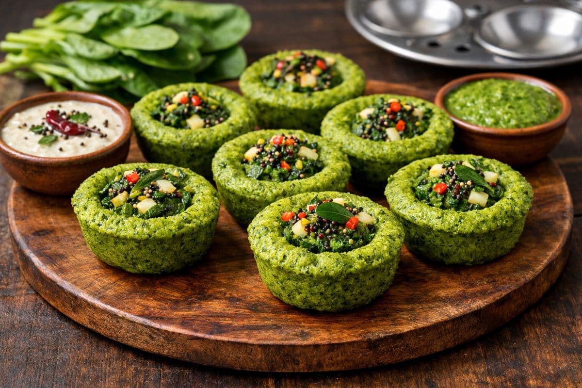 पालक की हेल्दी कटोरी इडली रेसिपी, नाश्ते के लिए टेस्टी और आसान