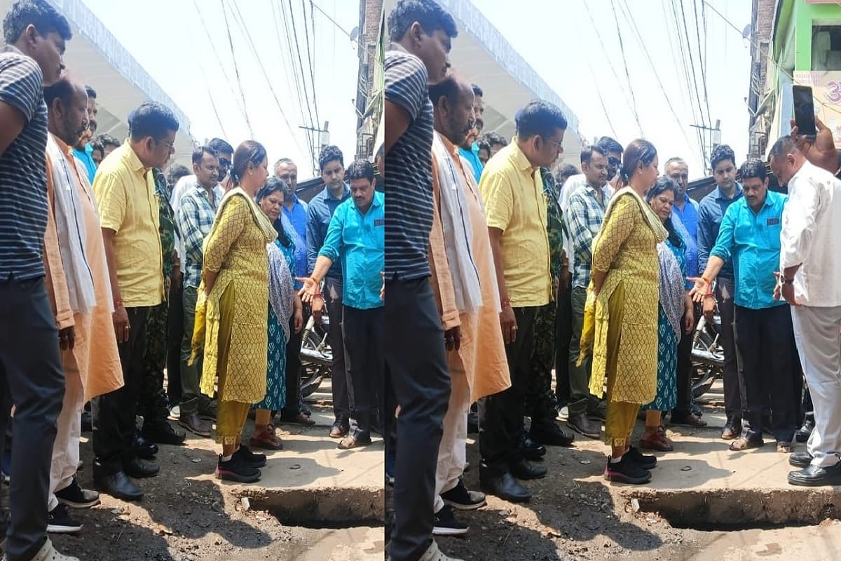 जमशेदपुर के मानगो में समस्याओं का अंबार, मेयर सुधा गुप्ता ने किया बाजार का निरीक्षण