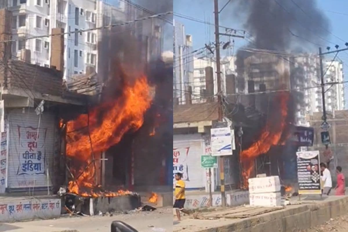 पटना के एक दुकान में लगी भीषण आग, 5 फायर ब्रिगेड की पहुंची गाड़ियां, लाखों का नुकसान