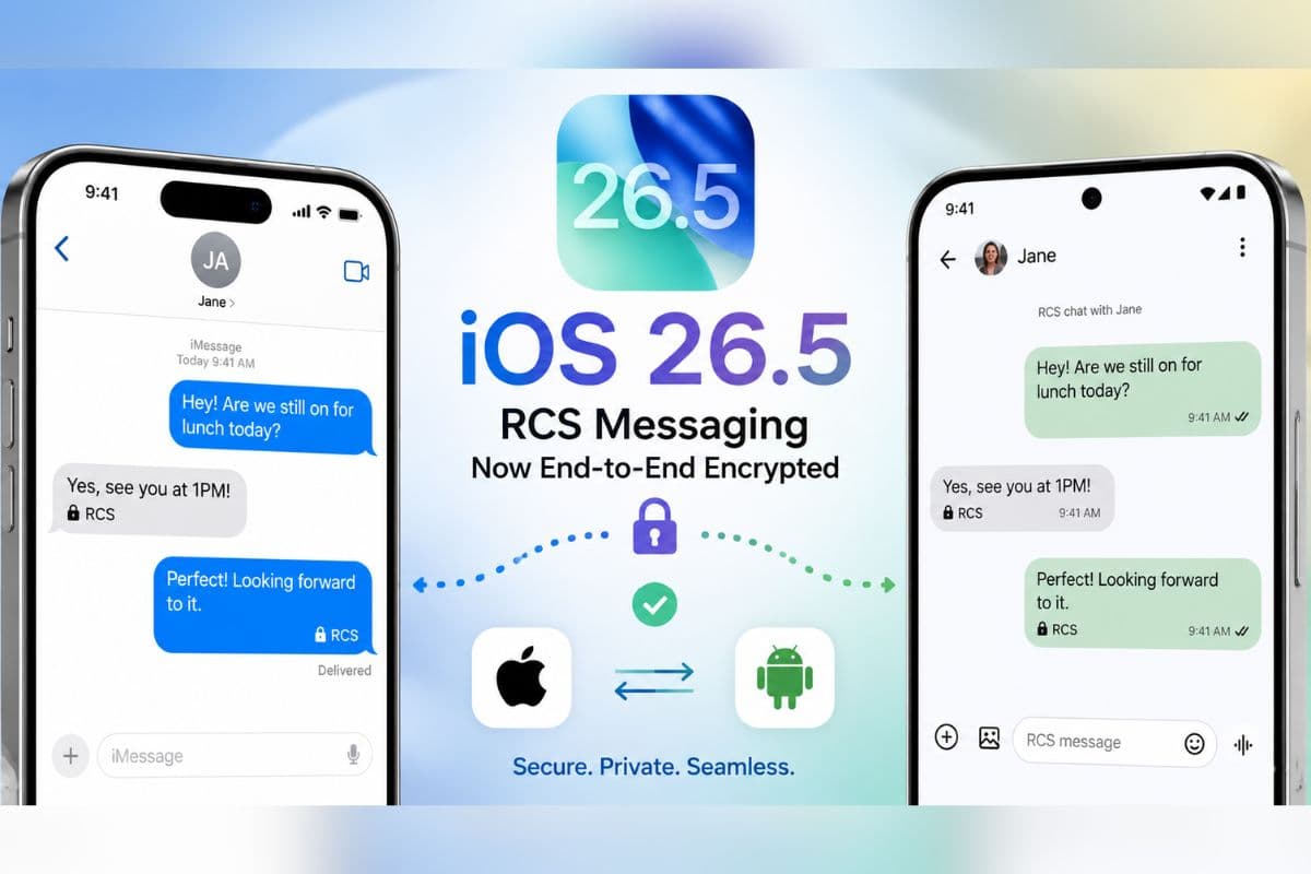 iOS 26.5 рдЕрдкрдбреЗрдЯ рдХреЗ рд╕рд╛рде рдмрдврд╝реЗрдЧреА Apple рдпреВрдЬрд░реНрд╕ рдХреА рдкреНрд░рд╛рдЗрд╡реЗрд╕реА, рдЕрдм iPhone рдФрд░ Android рдХреЗ рдмреАрдЪ рдЪреИрдЯреНрд╕ рд╣реЛрдВрдЧреА рдПрдиреНрдХреНрд░рд┐рдкреНрдЯреЗрдб