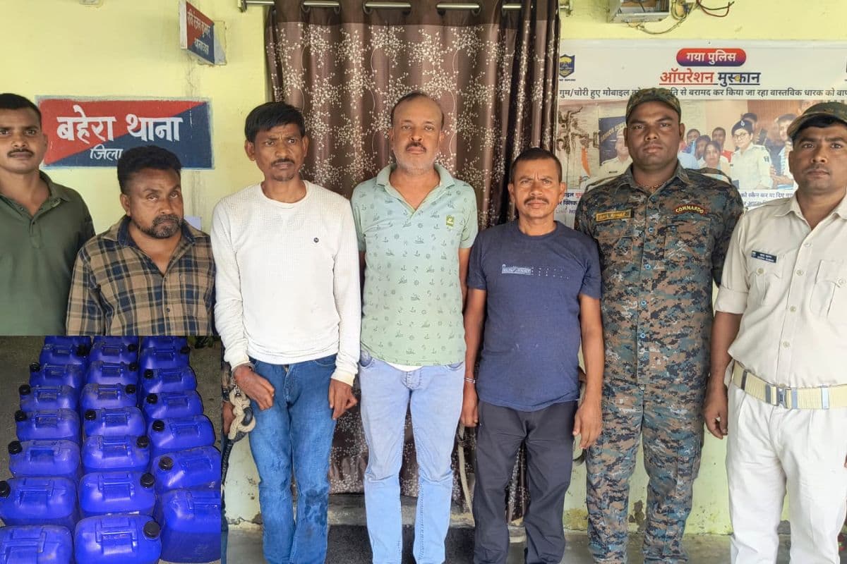 गयाजी में कटहल के नीचे छिपाकर लाई जा रही थी 920 लीटर स्प्रिट की खेप, पुलिस ने घेराबंदी कर चार तस्करों को किया गिरफ्तार