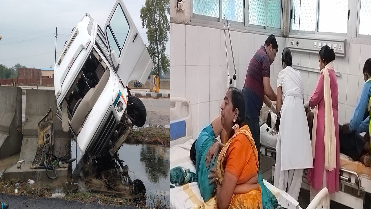 बिहार: आंध्रप्रदेश के पर्यटकों से भरी बस सड़क किनारे पलटी, 12 लोग जख्मी, घायलों को वाराणसी किया गया रेफर