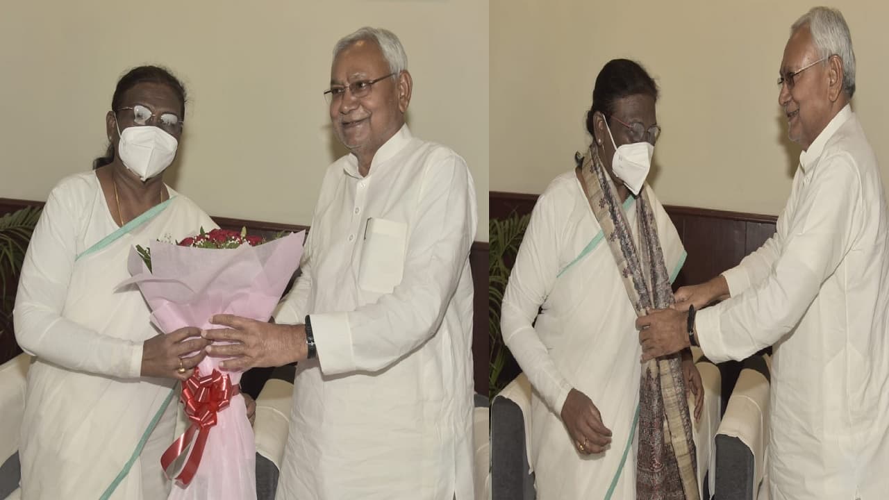 पटना पहुंची राष्ट्रपति उम्मीदवार द्रौपदी मुर्मू ने मांगा समर्थन, नीतीश कुमार बोले- भारी बहुमत से होगी जीत