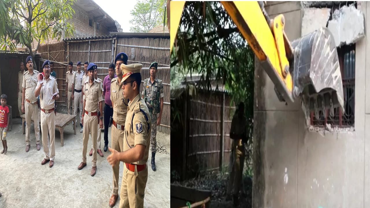 बिहार: नीतीश राज में भी गोपालगंज में अपराधी के घर पर चला बुलडोजर, हत्या-लूट और रंगदारी के 26 मामले दर्ज