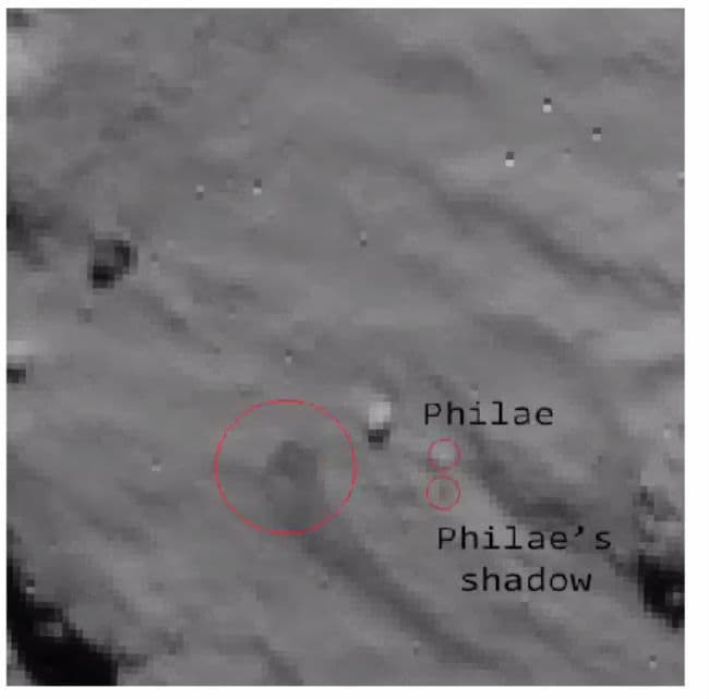 यूरोपियन स्पेस एजेंसी ने साझा की ''फाइली'' से ली गयी तस्वीर