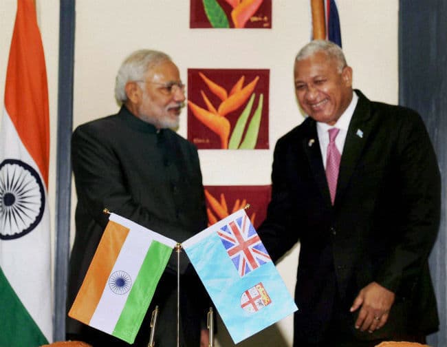 मोदी ने की फीजी को 8 करोड डॉलर की सहायता राशि की घोषणा