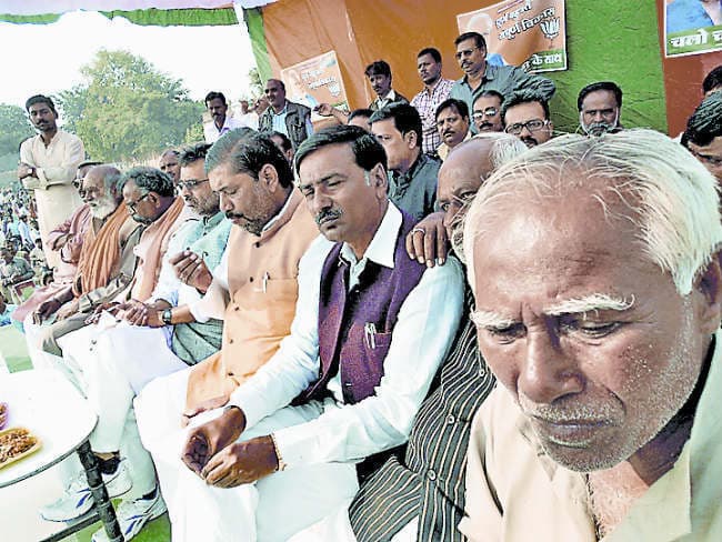 केंद्रीय मंत्री उपेंद्र कुशवाहा ने की हुसैनाबाद में सभा, कहा भाजपा ही राज्य की बदलेगी तसवीर