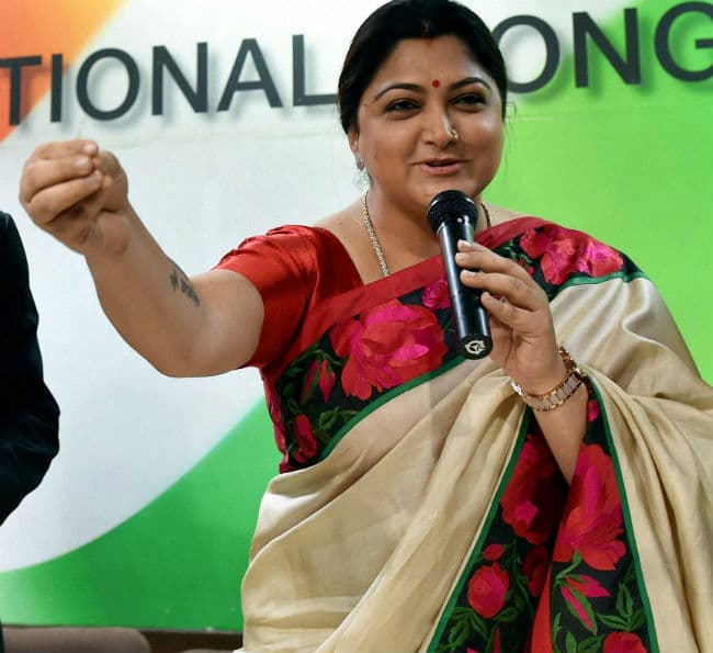 अब कांग्रेस के साथ राजनीतिक पारी खेलेंगी दक्षिण भारतीय अभिनेत्री खुशबू