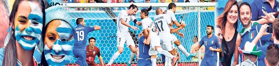 विश्व कप फुटबॉल : इटली बाहर, उरुग्वे प्री क्वार्टर में