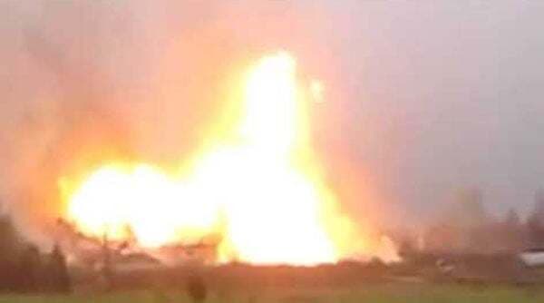 गेल पाइपलाइन फटने से लगी आग,15 मिनट में सब खाक