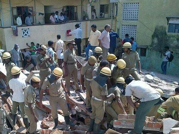 चेन्नई:इमारत ढहने से मरने वालों की संख्या बढकर दस हुई