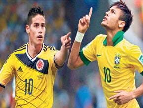 फुटबॉल विश्‍व कप : आज रोड्रिगेज बनाम नेमार