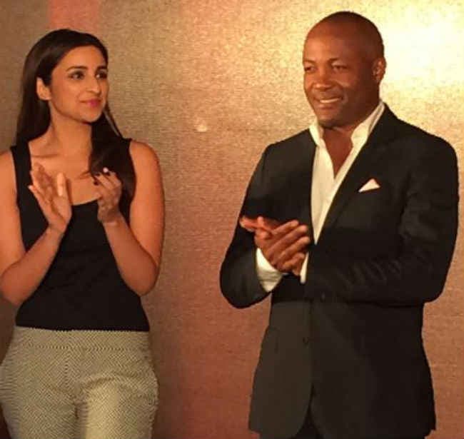 महान क्रिकेटर ब्रायन लारा से मिली परिणीति चोपड़ा