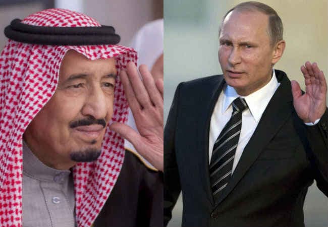 सीरिया संकट पर पुतिन और सउदी अरब के शाह ने की बात