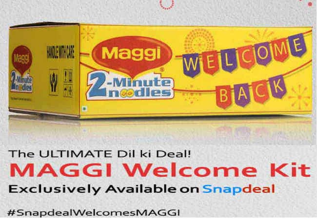 स्नैपडील पर पांच मिनट में बिकीं 60,000 मैगी किट्स
