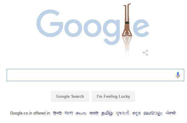 गूगल ने डूडल बनाकर दी आयंगर को श्रद्धांजलि