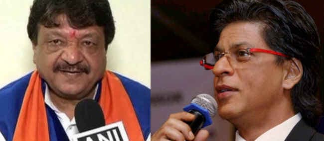 विजयवर्गीय ने शाहरुख पर साधा निशाना