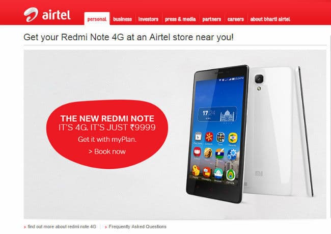 रेडमी नोट 4 को बेचने की Xiaomi की नयी रणनीति, एयरटेल के वेबसाइट से बुक हो पाएगी