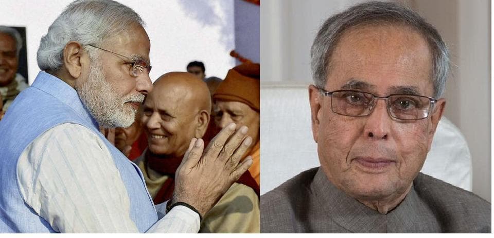 राष्ट्रपति मुखर्जी और प्रधानमंत्री मोदी ने दी सिरीसेना को बधायी