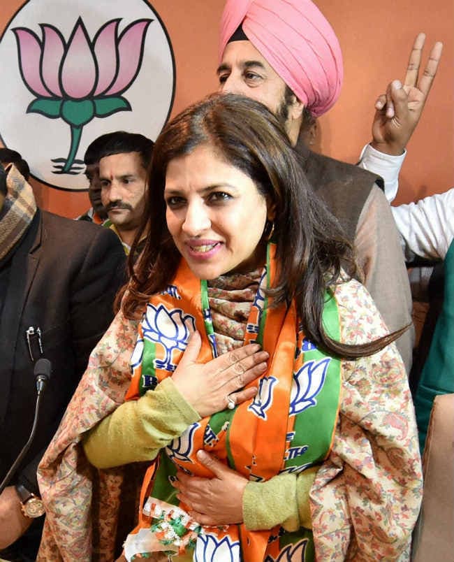 शाजिया भाजपा में शामिल, लेकिन चुनाव नहीं लड़ना चाहतीं