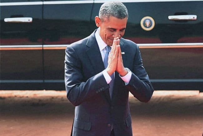 ओबामा ने कहा, ''नमस्ते'', भव्य स्वागत के लिए आभार