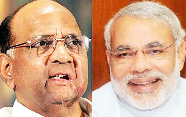 मोदी ने पवार के घर किया लंच, कहा लोकतंत्र दो पटरियों पर चलता है एक संवाद और दूसरा विवाद