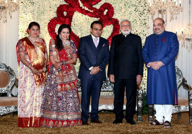 अमित शाह के बेटे के रिसेप्शन में प्रणब, मोदी, मांझी सहित कई अन्य वीवीआईपी हुए शामिल