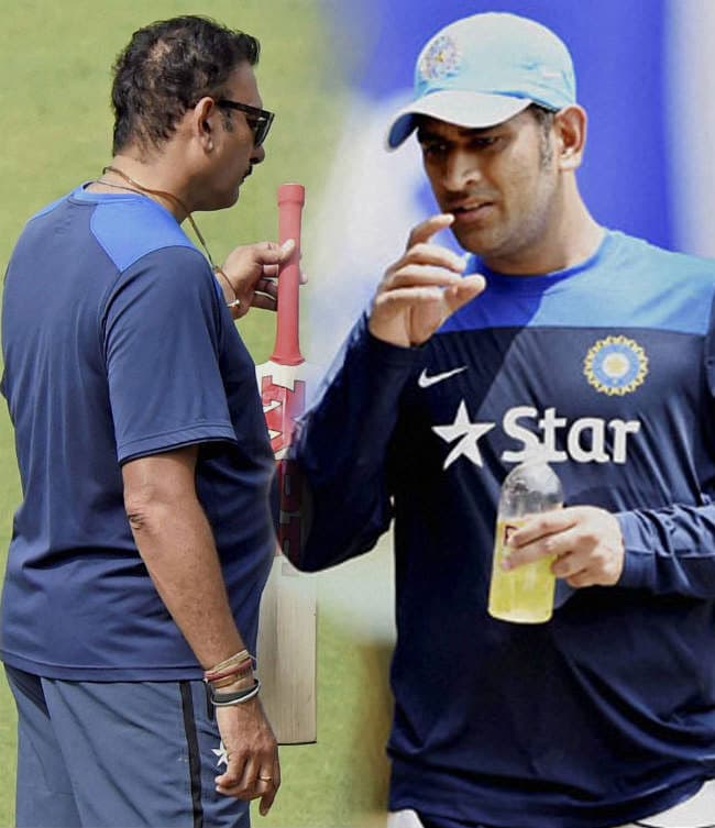 महेंद्र सिंह धौनी ने लिये रवि शास्त्री से टिप्स