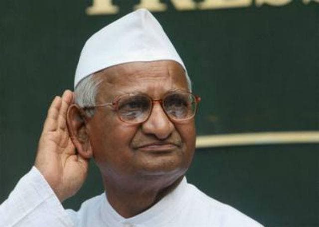 केजरीवाल और राहुल विरोध प्रदर्शन में मंच साझा नहीं कर सकतेः हजारे