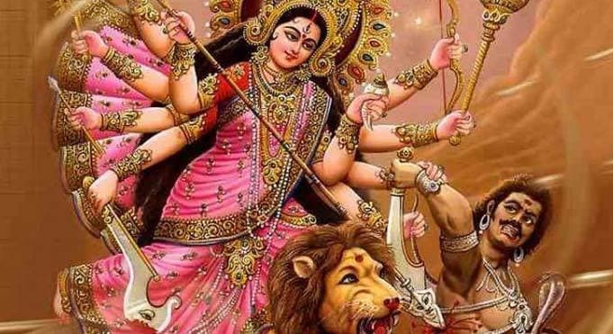 माता का आगमन घोड़ा पर, मुर्गा पर विदाई