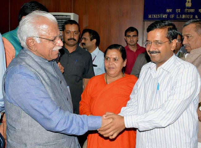 केजरीवाल और खट्टर करेंगे पानी पर चर्चा