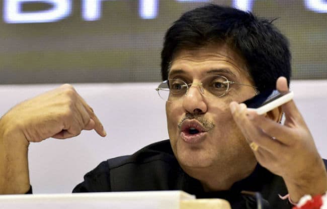 कोल इंडिया 2020 तक एक अरब टन के उत्पादन लक्ष्य को पार कर सकती है : पीयूष गोयल