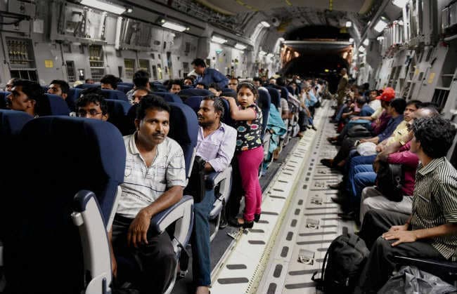 यमन में फंसे 350 से ज्यादा भारतीयों की हुई वतन वापसी