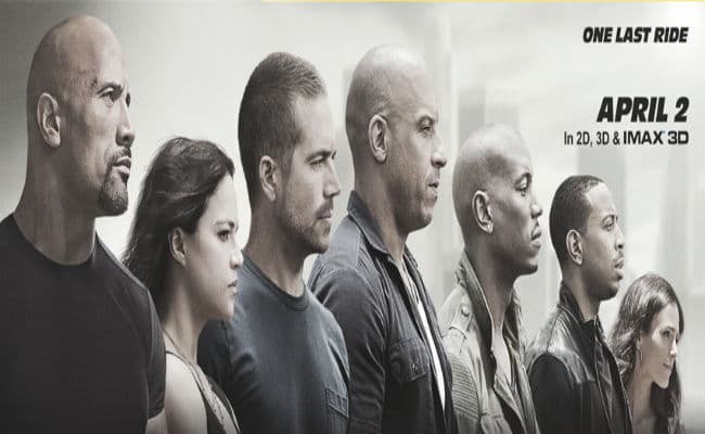 सप्ताहांत में सर्वाधिक कमाई करने वाली हॉलीवुड फिल्म ''फास्ट एंड फ्यूरियस 7''