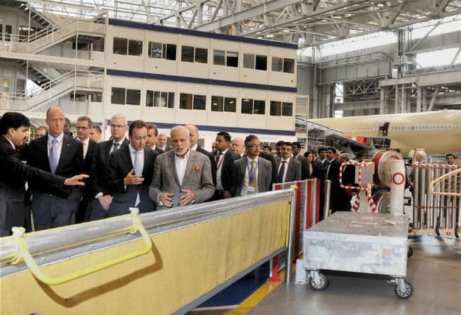 एयरबस ने मोदी की ''मेक इन इंडिया'' पहल का समर्थन किया