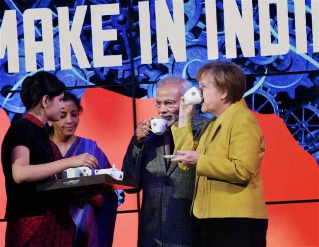 एंजेला मर्केल के साथ नरेंद्र मोदी ने की चाय पर चर्चा, बोले पूरी दुनिया की नजर आज भारत पर