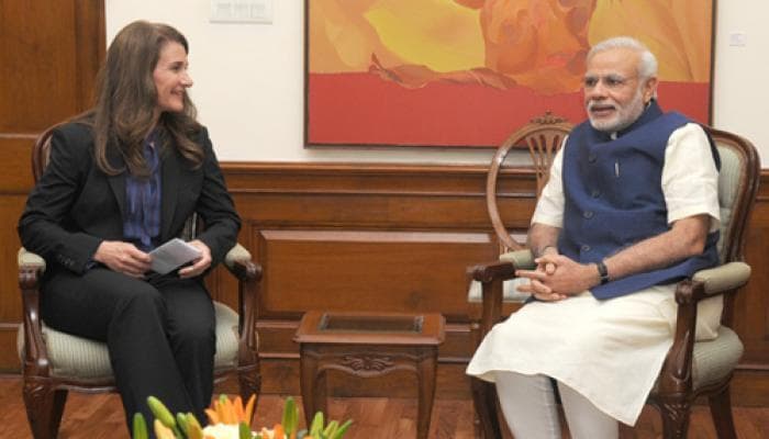 प्रधानमंत्री नरेन्द्र मोदी से मिलीं मिलिंडा गेट्स