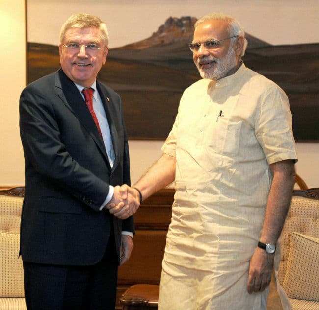 IOC के अध्यक्ष थॉमस बाक ने की नरेंद्र मोदी से मुलाकात, कहा, भारत ने नहीं की 2024 ओलंपिक की मेजबानी की पेशकश