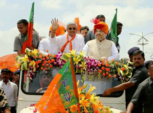 अमित शाह ने एक बार फिर कहा, मंदिर मुद्दे पर पीछे नहीं हटी है भाजपा