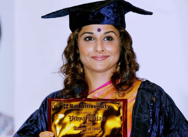 बॉलीवुड की ''परिणिता'' को कहिए अब डॉक्टर विद्या बालन