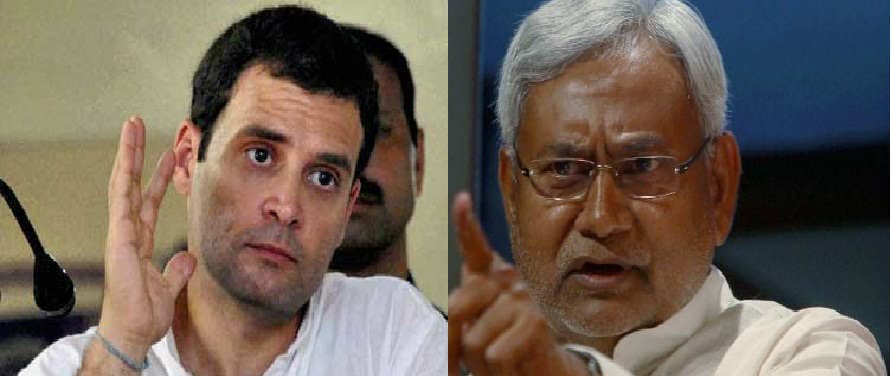 नीतीश ने की राहुल गांधी से मुलाकात, गंठबंधन पर हुई चर्चा