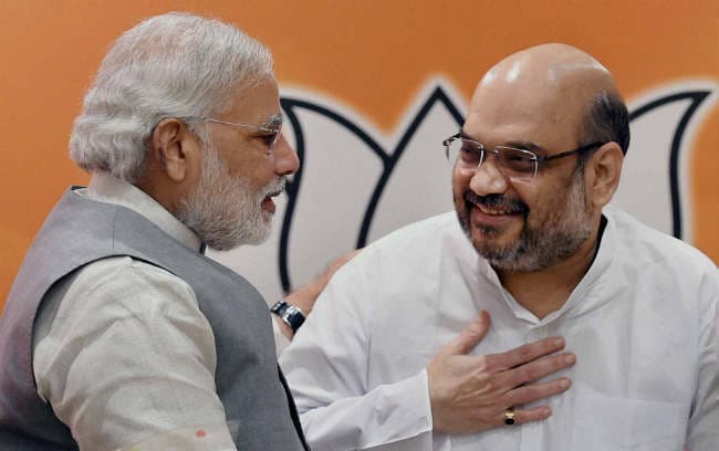 ''ललितगेट'' मामला : अमित शाह ने प्रधानमंत्री नरेंद्र मोदी से मुलाकात की