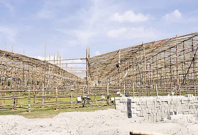 भागलपुर में PM मोदी की रैली, बन रहा 30 फुट का मंच