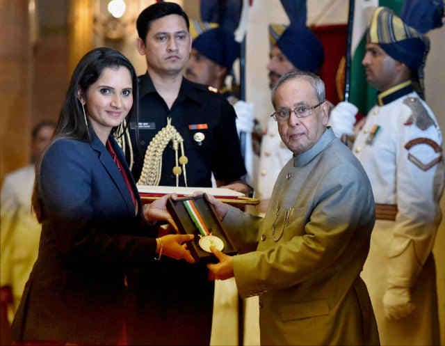 सानिया मिर्जा को मिला सर्वोच्च खेल सम्मान राजीव गांधी खेल रत्न पुरस्कार