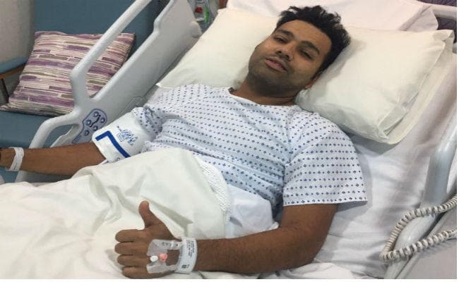 रोहित शर्मा की जांघ की सफल सर्जरी हुई