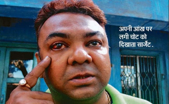 युवकों ने सार्जेंट को पीटा