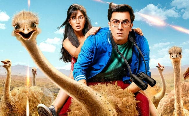 ''जग्‍गा जासूस'' का फर्स्‍ट पोस्‍टर रिलीज, OSTRICH में बैठे दिखे रणबीर-कैटरीना